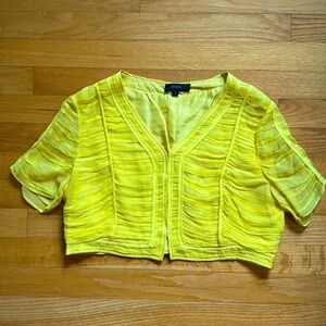 Yellow bolero - 100% silk - size 38 (France)